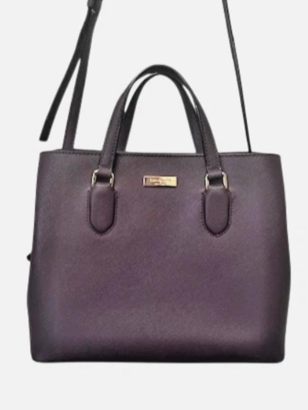 Kate Spade New York Structured Leather Satchel – Deep Plum *NWOT*